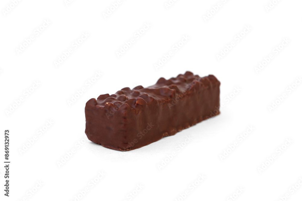 Waffles in chocolate isolated on white background. Waffles in chocolate isolated on white background.