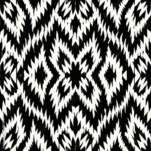 vector modern black brow navajo ikat dot geometric grunge seamless patterns close up Detail weaving thread set