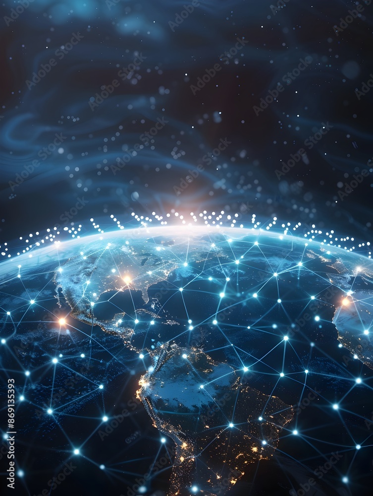 Digital World Globe Concept of Global Network and Cyber Technology Connectivity Digital World Globe Concept of Global Network and Cyber Technology Connectivity