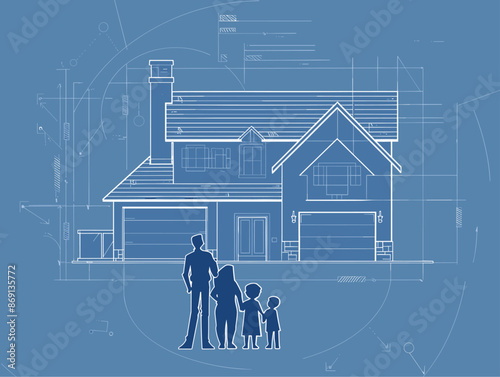 Animated Family Home Blueprint: Visualizing the Dream of Homeownership