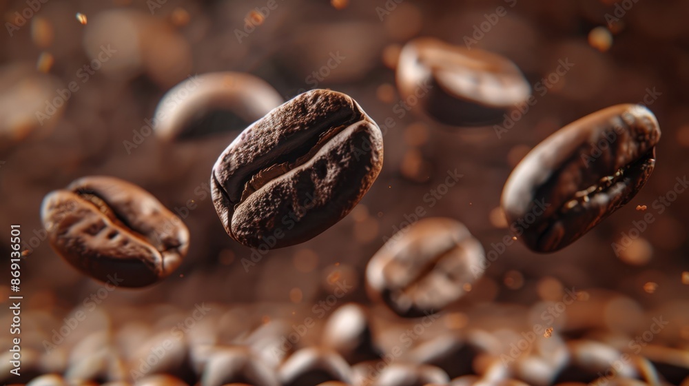 Fototapeta premium The roasted coffee beans