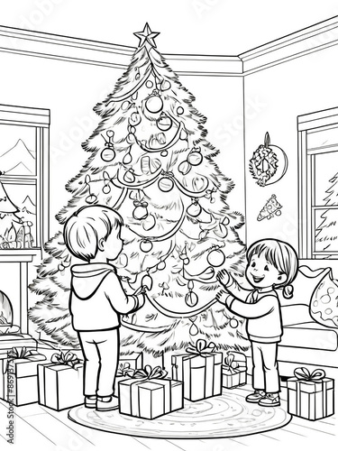 christmas tree and presents