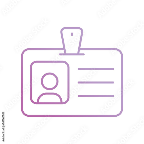 id card icon with white background vector stock illustration