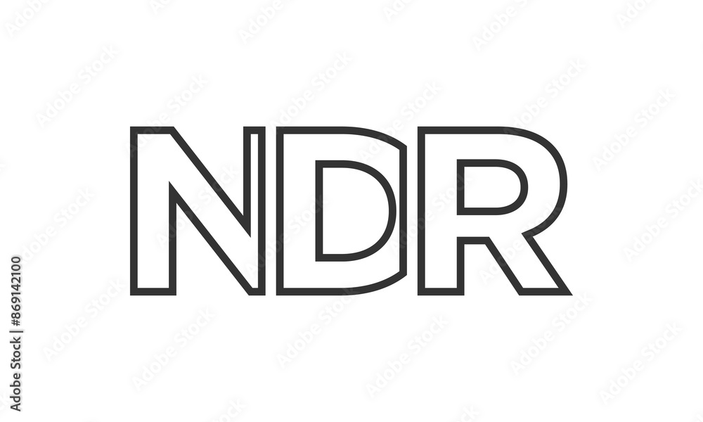 NDR logo design template with strong and modern bold text. Initial based vector logotype featuring simple and minimal typography. Trendy company identity. NDR logo design template with strong and modern bold text. Initial based vector logotype featuring simple and minimal typography. Trendy company identity.