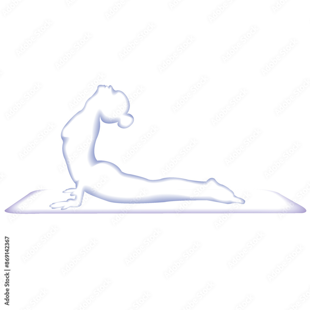 Obraz premium Paper cut style. yoga, pose, exercise, fitness, female, workout, asana Origami silhouette. Craft paper cut art illustration.