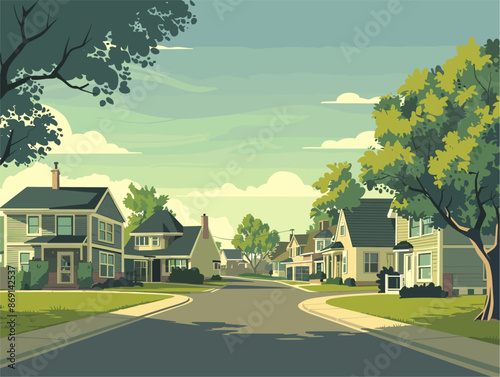 Serene Suburban Tranquility: A Charming Neighborhood for Family Life and Community Connection
