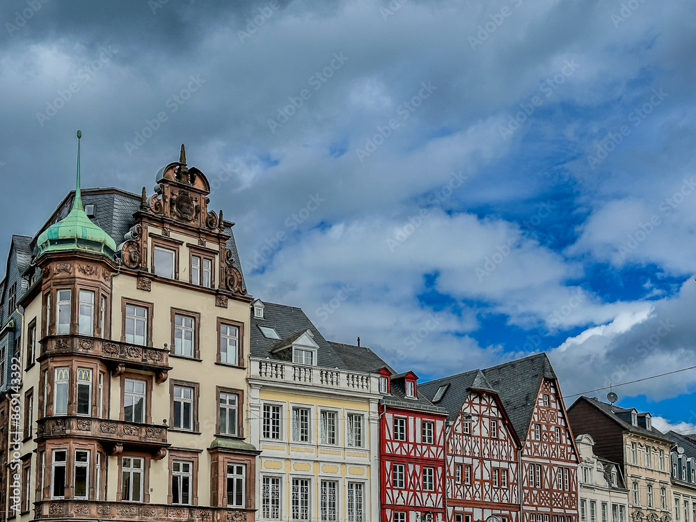 Street view of old village Trier in Germany Street view of old village Trier in Germany