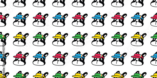 cat seamless pattern kitten sport golf cap calico neko vector pet cartoon doodle tile background gift wrapping paper repeat wallpaper scarf isolated illustration design