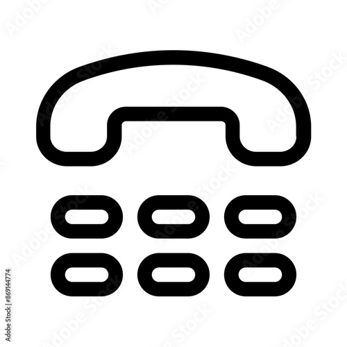 dialpad icon with line style, perfect for user interface projects
 photo