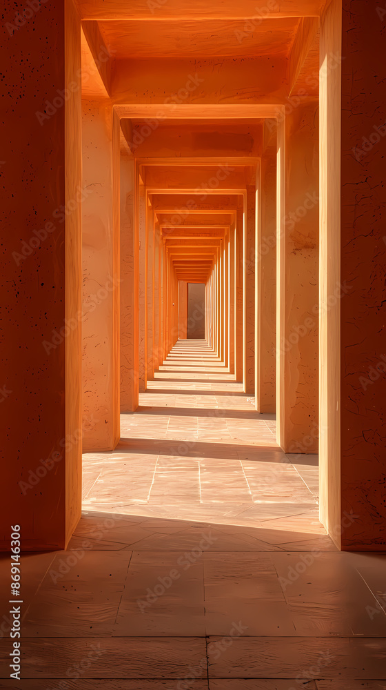 Obraz premium A long corridor