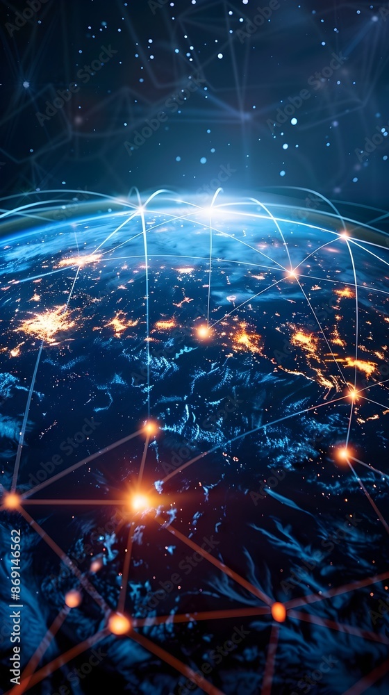 Digital World Globe Concept of Global Network and High Speed Connectivity Digital World Globe Concept of Global Network and High Speed Connectivity