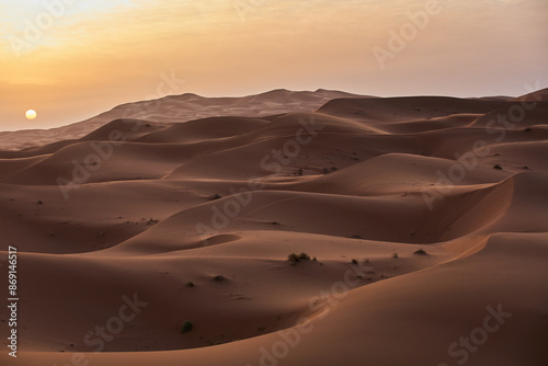 Sunset Over Merzouga Dunes