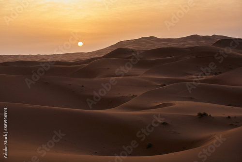 Sunset Over Merzouga Dunes