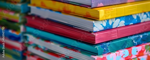 Vibrant Stacked Colorful Bo...