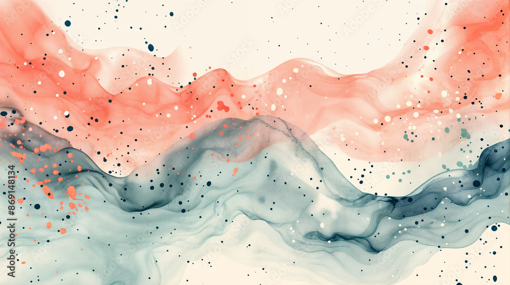 Fototapeta premium abstract pastel paint brush texture background watercolor illustration on canvas as backdrop