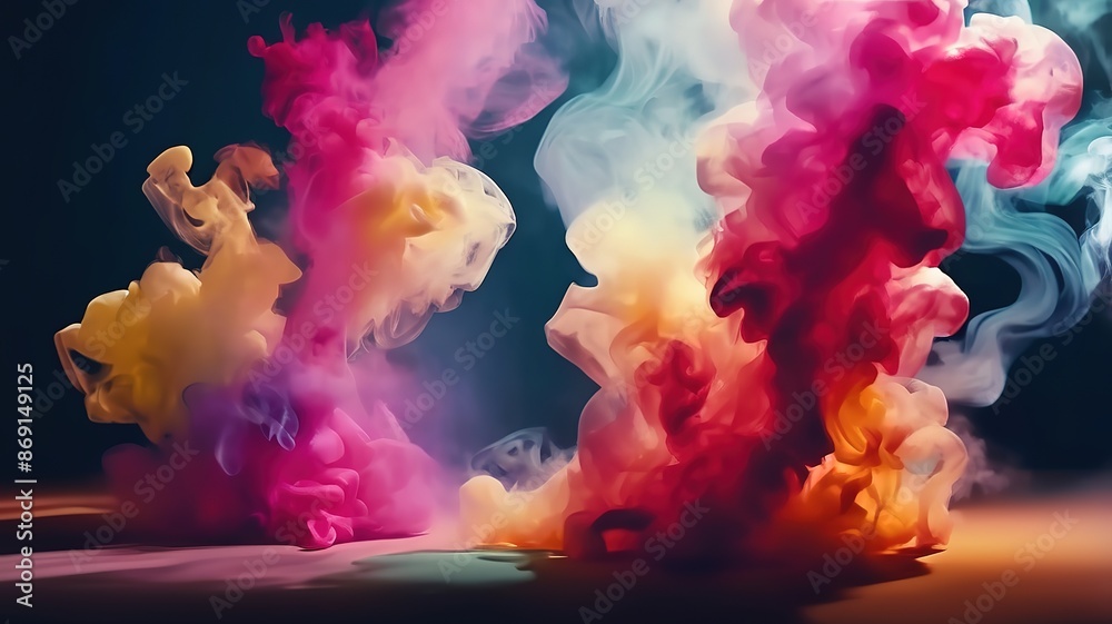 Art smoky colorful fire shape clouds Art smoky colorful fire shape clouds