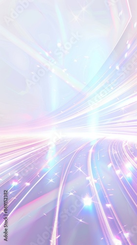 Dazzling star-like lights in an abstract journey