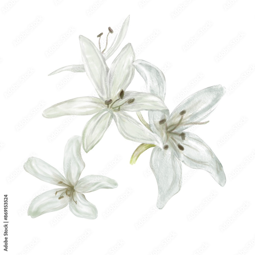 The white flowers of the coffee tree. Watercolor illustration. A set of colors in gray shades. Coffee beans. A small botanical illustration on a white background. The green leaves of the coffee tree. The white flowers of the coffee tree. Watercolor illustration. A set of colors in gray shades. Coffee beans. A small botanical illustration on a white background. The green leaves of the coffee tree.