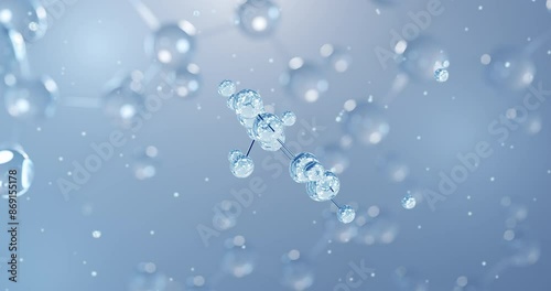 Wallpaper Mural Kojic acid, rotating 3D model of chelation agent, seamless looped video, molecular structure with selective focus Torontodigital.ca