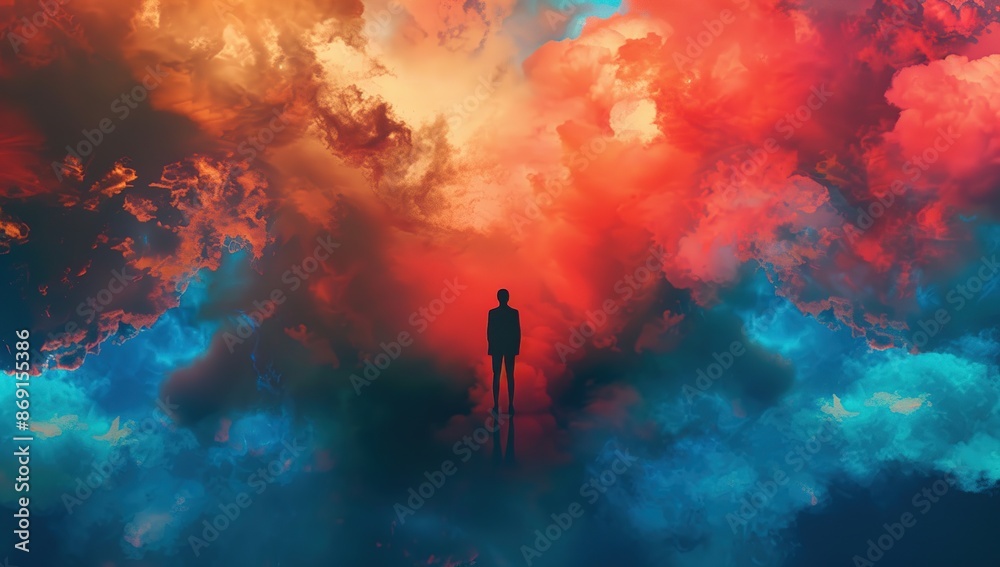 Fototapeta premium Silhouette in a Dramatic Sky