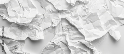 Background texture of crumpled white paper