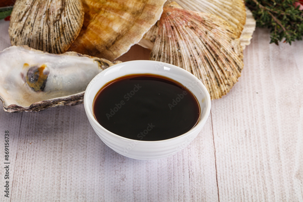 Oyster sauce in the bowl Oyster sauce in the bowl