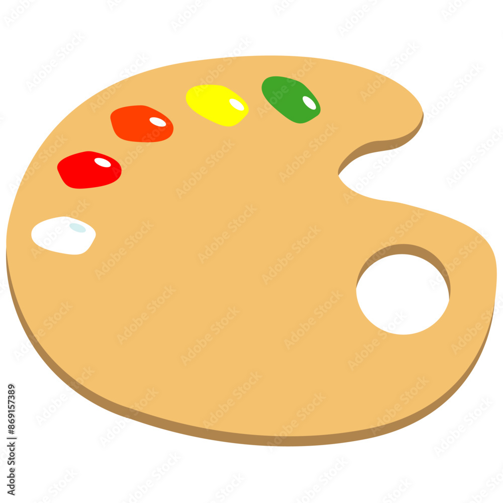 Fototapeta premium 絵の具 パレット アート アイコン イラスト