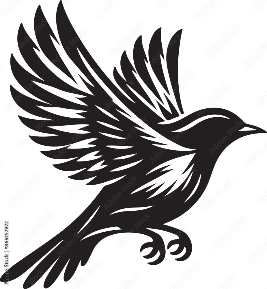 Fototapeta premium Bird Vector Style Illustration 2024