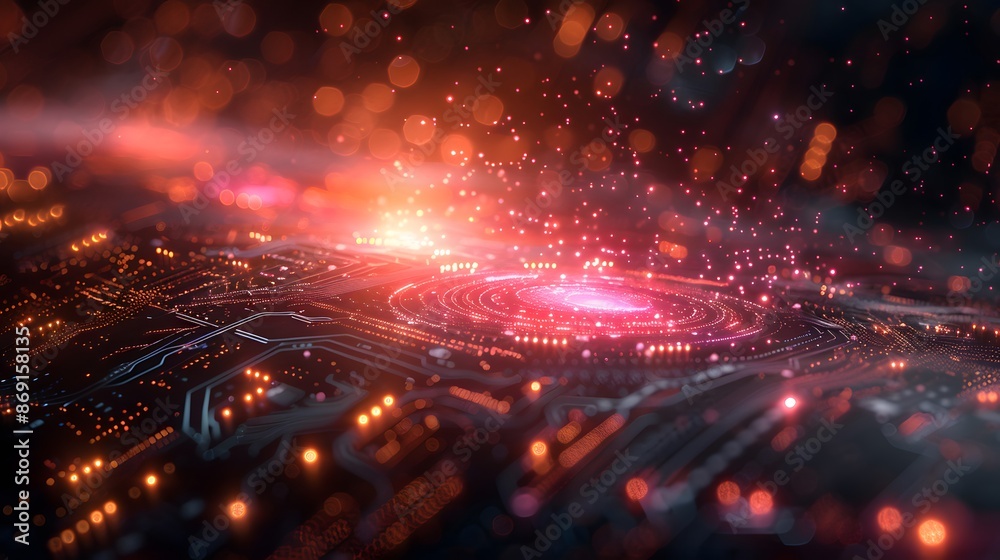 Fototapeta premium abstract technological or blockchain background