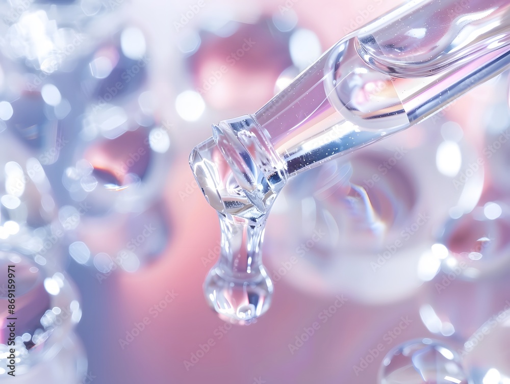 Close-up of anti-aging serum dropper, skincare, potent ingredients, beauty product, luxury, product photograph Close-up of anti-aging serum dropper, skincare, potent ingredients, beauty product, luxury, product photograph