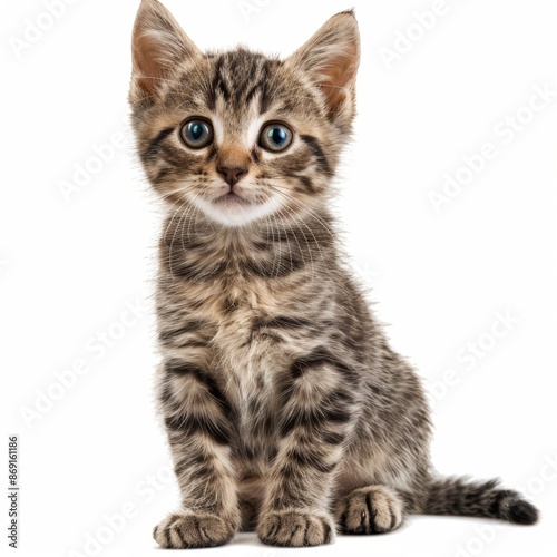 baby cat isolated on white background, high quality