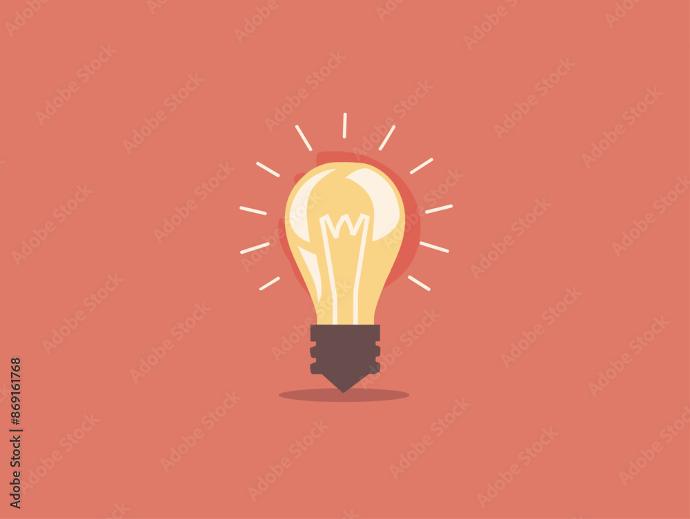 Bright Idea: Light Bulb Illuminates Innovation with Animated Style Bright Idea: Light Bulb Illuminates Innovation with Animated Style