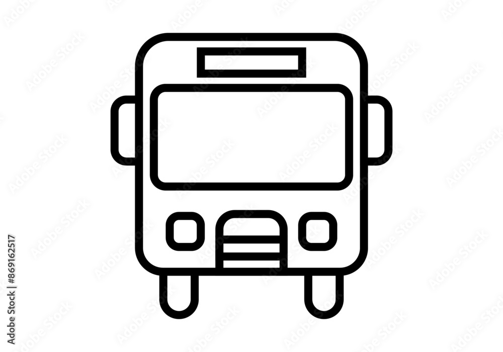 Icono negro de autobuses urbano en fondo blanco Icono negro de autobuses urbano en fondo blanco