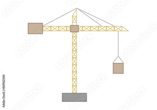 Grúa de construcción en unas obras