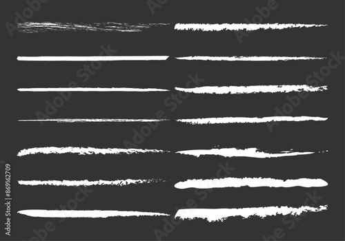 Hoja de iconos de trazado blanco de pincel en fondo blanco