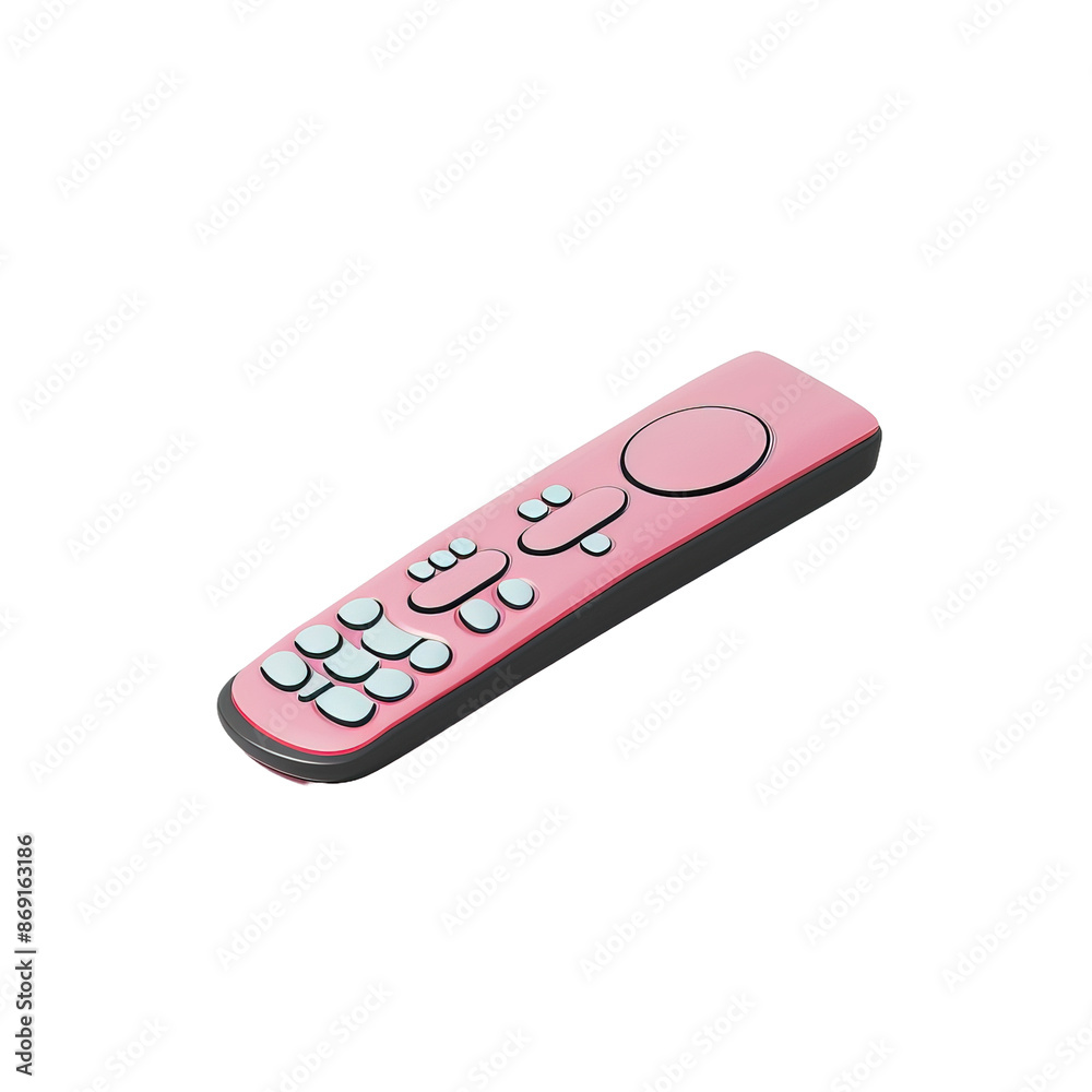 Red remote TV control, isolated on white or transparent background cutout. Red remote TV control, isolated on white or transparent background cutout.