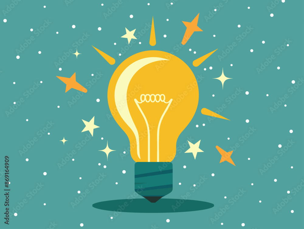 Flat Style Light Bulb Illumination: A Bright Idea Brilliantly Revealed Flat Style Light Bulb Illumination: A Bright Idea Brilliantly Revealed
