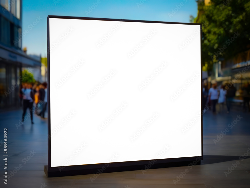 An advertisement board on road An advertisement board on road
