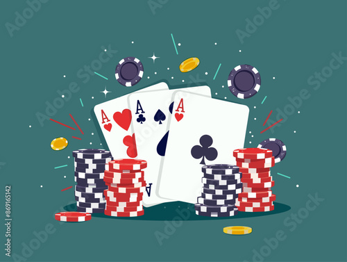 :Royal Poker: The Triumphant Hand, Symbolizing Ultimate Victory in Animated Vibrant Graphics