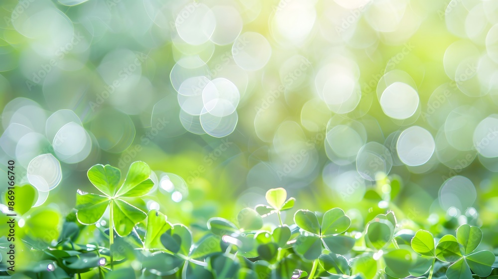 clover with bokeh background clover with bokeh background