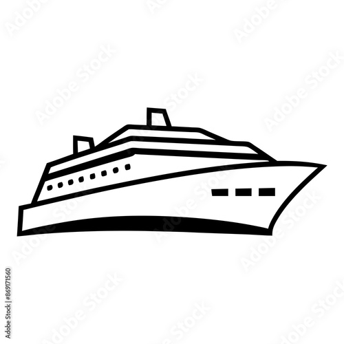 A cruise ship vector illustration