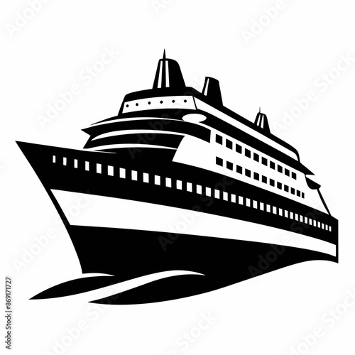 A cruise ship vector illustration