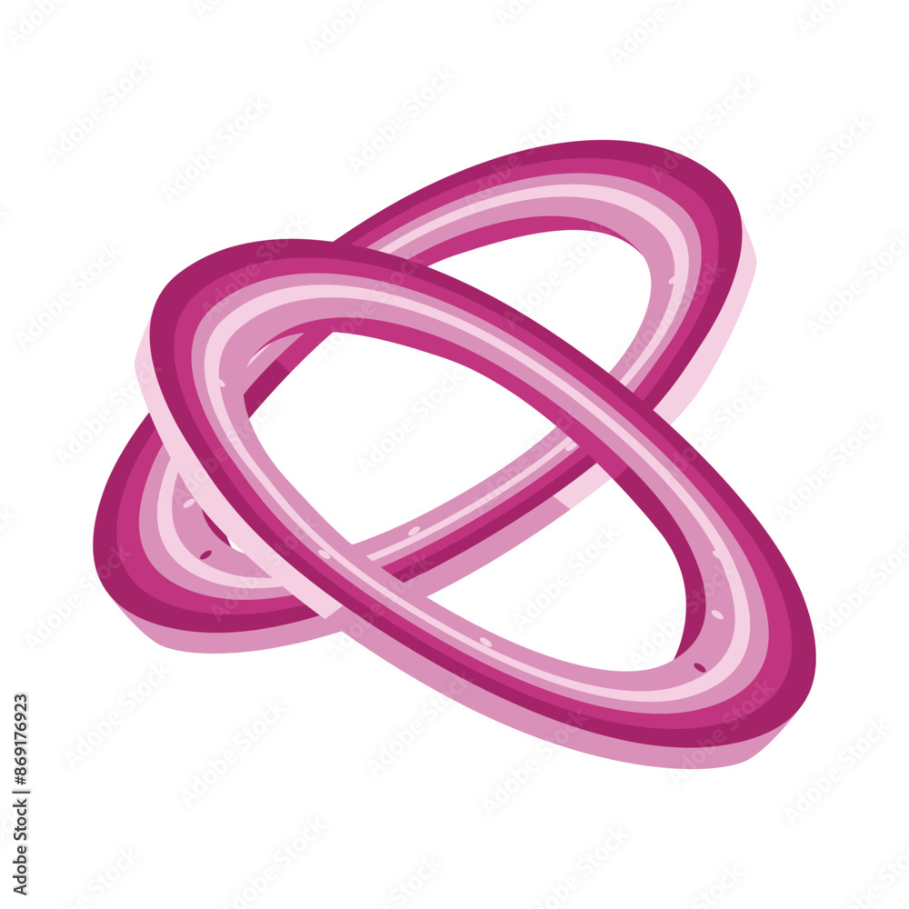 Vector Design of Circle Sliced of Fresh Raw Red Onion Ring Food Vegetable Vector Design of Circle Sliced of Fresh Raw Red Onion Ring Food Vegetable