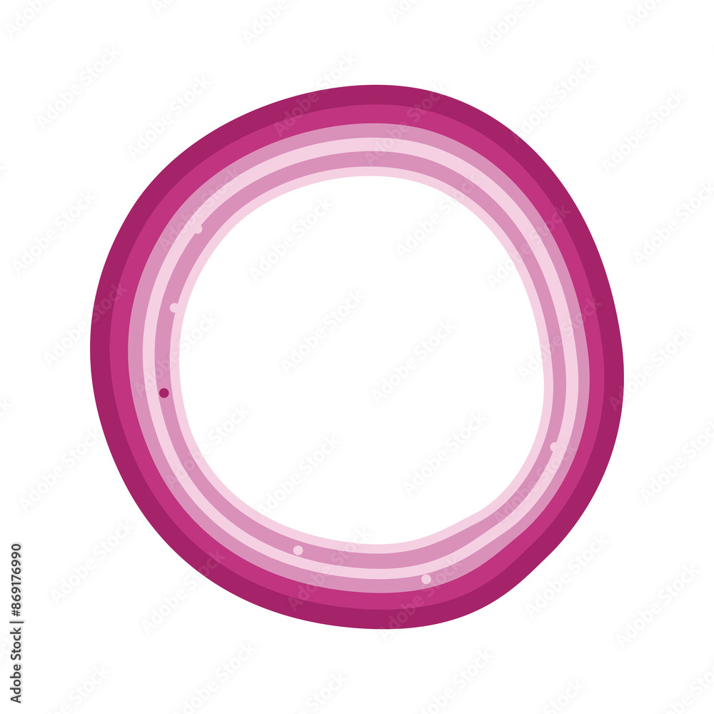 Vector Design of Circle Sliced of Fresh Raw Red Onion Ring Food Vegetable Vector Design of Circle Sliced of Fresh Raw Red Onion Ring Food Vegetable