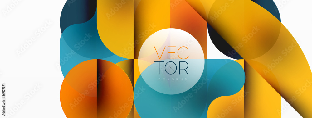 Minimal round shapes geometric abstract background. Circle design. Trendy techno business template for wallpaper, banner, background or landing Minimal round shapes geometric abstract background. Circle design. Trendy techno business template for wallpaper, banner, background or landing