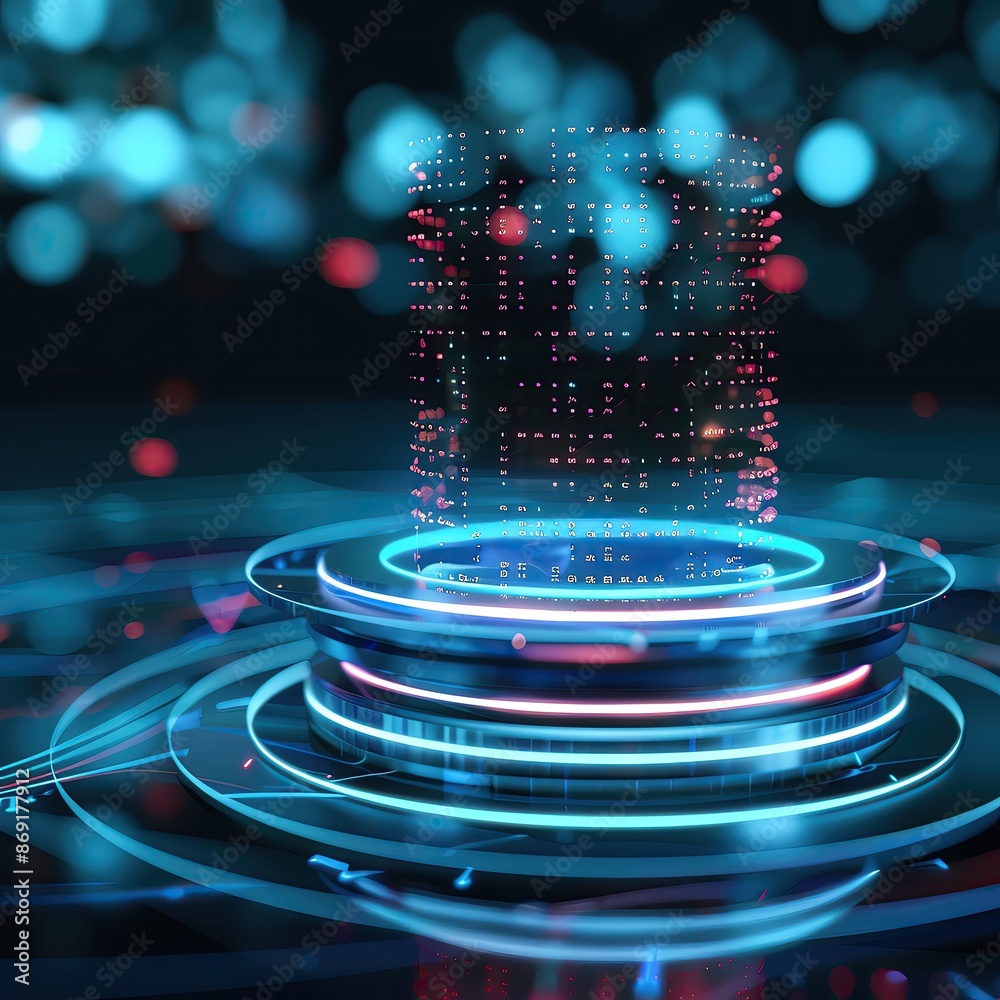 Digital privacy protection, hologram security layers, futuristic design, data safety Digital privacy protection, hologram security layers, futuristic design, data safety