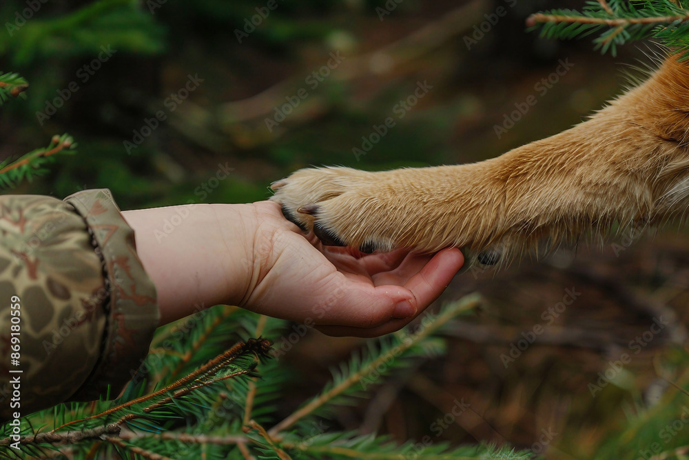 Love and care about animal image made with generative AI Love and care about animal image made with generative AI