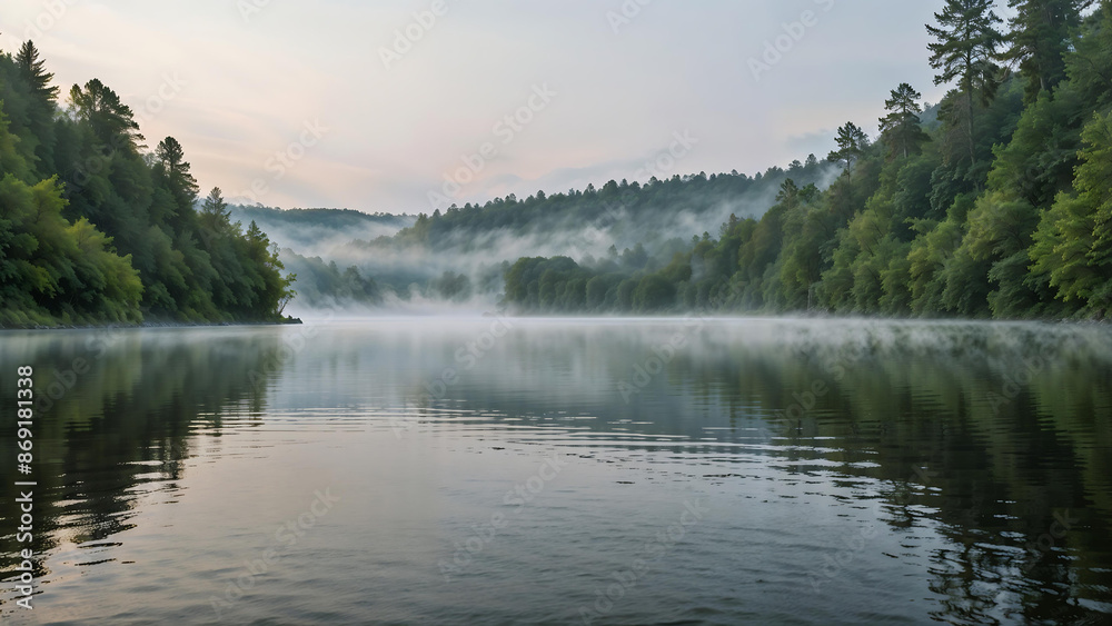 Fototapeta premium Foggy Morning Calm 