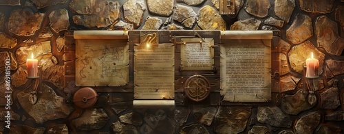 Vintage Bulletin Board on Brick Wall