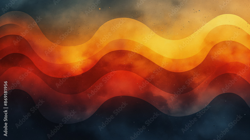 Abstract orange background with flowing curves Abstract orange background with flowing curves